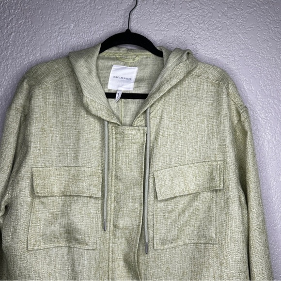 Avec Les‎ Filles Lightweight Hooded Jacket Size Large Celery - Picture 3 of 13